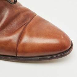 Prada Brown Leather Lace Up Derby Size 42