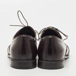 Prada Burgundy Leather Lace Up Derby Size 42