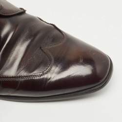 Prada Burgundy Leather Lace Up Derby Size 42