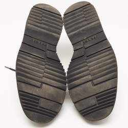 Pre Owned Prada Black Brogue Leather Lace Up Derby Size 42.5