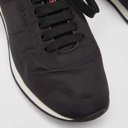 Pre Owned Prada Sport Black Nylon Low-Top Sneakers Size 41.5