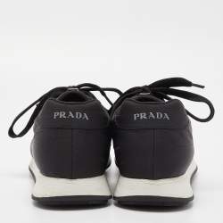 Pre Owned Prada Sport Black Nylon Low-Top Sneakers Size 41.5