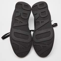 Pre Owned Prada Sport Black Nylon Low-Top Sneakers Size 41.5