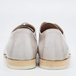 Prada Grey Patent Leather Lace Up Oxfords Size 43