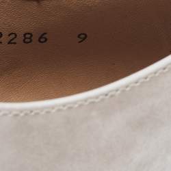 Prada Grey Patent Leather Lace Up Oxfords Size 43