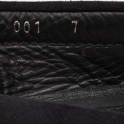Prada Black Suede Penny Loafers Size 40.5