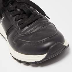 Prada Black Leather and Mesh Prax 01 Sneakers Size 40