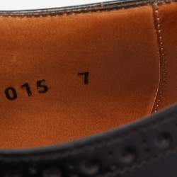 Prada Brown Brogue Leather Derby Espadrille Sneakers Size 41