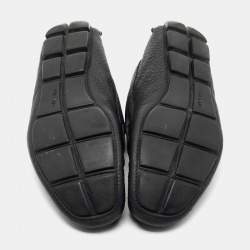 Prada Black Leather Slip On Loafers Size 41 