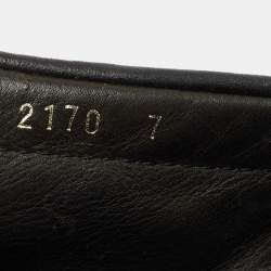Prada Black Leather Slip On Loafers Size 41 