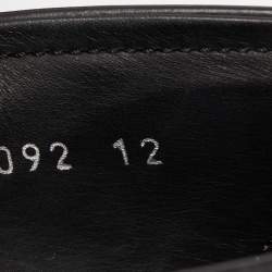 Pre Owned Prada Black Leather Dress Loafers Size 46