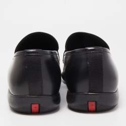 Pre Owned Prada Black Leather Dress Loafers Size 46