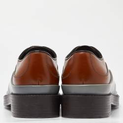 Prada Brown Leather Lace Up Oxfords Size 43.5 