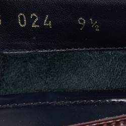 Prada Navy Blue Leather Square Toe Loafers Size 43.5