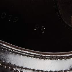 Prada Brown Patent Leather Lace Up Oxfords Size 43.5