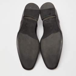Prada Brown Patent Leather Lace Up Oxfords Size 43.5