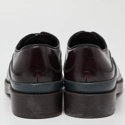 Prada Burgundy Leather Lace Up Oxfords Size 43.5