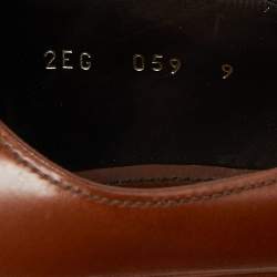 Prada Brown/Black Leather and Rubber Lace Up Oxfords Size 43
