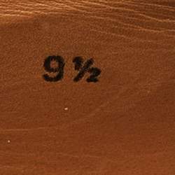 Pre Owned Prada Brown Leather Lace Up Derby Size 43.5