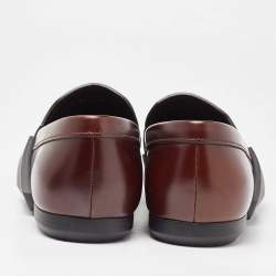 Prada Brown Leather Slip On Loafers Size 42
