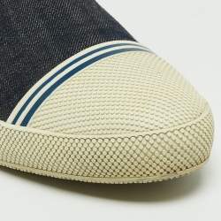 Prada Navy Blue Denim Slip On Sneakers Size 45