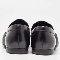 Prada Black Leather Slip On Loafers Size 42