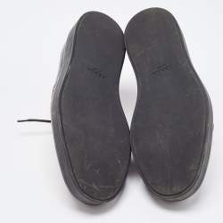 Pre Owned Prada Brown Leather Oxford Sneakers Size 42