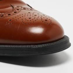 Prada Tricolor Brogue Leather and Mesh Lace Up Oxfords Size 45