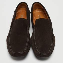 Prada Brown Suede Slip On Loafers Size 43