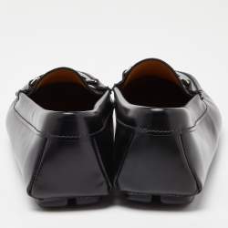 Prada Black Leather Slip On Loafers Size 42.5