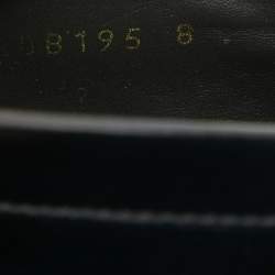 Pre Owned Prada Black Leather Logo Plaque Loafers Size 42