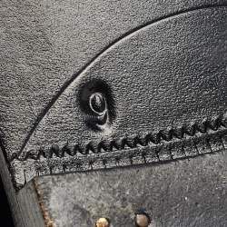 Pre Owned Prada Black Leather Penny Loafers Size 43