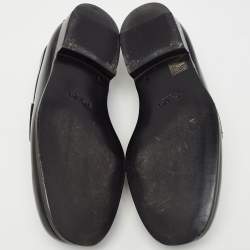 Pre Owned Prada Black Leather Penny Loafers Size 43