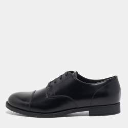 Prada Black Leather Lace Up Derby Size 40