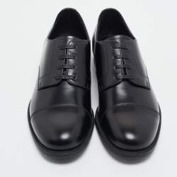 Prada Black Leather Lace Up Derby Size 40