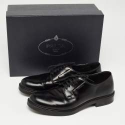 Prada Black Leather Lace Up Derby Size 42.5