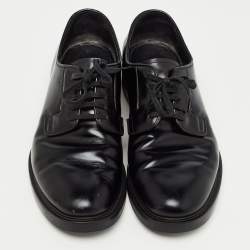 Prada Black Leather Lace Up Derby Size 41