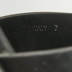 Prada Black Rubber Platform Ankle Strap Sandals Size 41