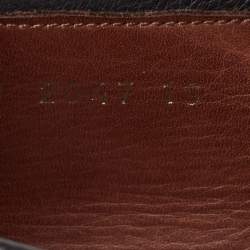 Pre Owned Prada Black Leather Square Toe Loafers Size 44