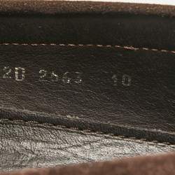 Pre Owned Prada Brown Suede Slip On Loafers Size 44