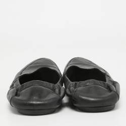 Prada Black Leather Scrunch Slip On Sneakers Size 44 