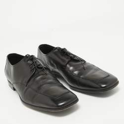 Prada Black Leather Lace Up Derby Size 43