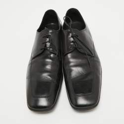 Prada Black Leather Lace Up Derby Size 43