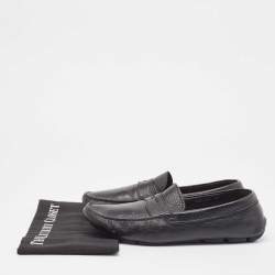 Prada Black Leather Slip On Loafers Size 42.5