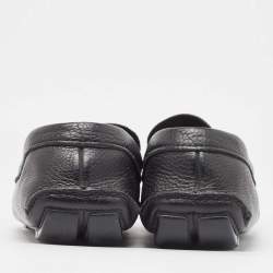 Prada Black Leather Slip On Loafers Size 42.5