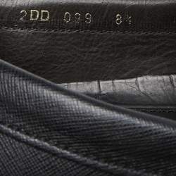 Pre Owned Prada Black Leather Slip On Loafers Size 42.5