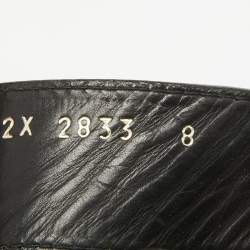 Prada Black Leather Crisscross Flat Slides Size 42