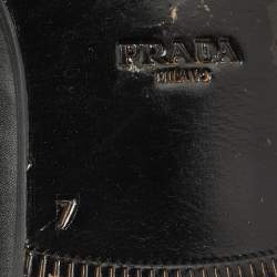 Prada Black Leather Slip On Loafers Size 41