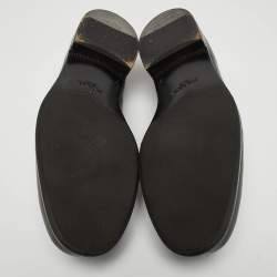 Prada Black Leather Slip On Loafers Size 41