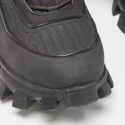 Prada Black Rubber and Nylon Cloudbust Thunder High Top Sneakers Size 45